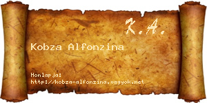 Kobza Alfonzina névjegykártya